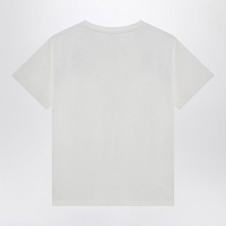 SAINT LAURENT Women’s Classic Logo Patch White T-Shirt