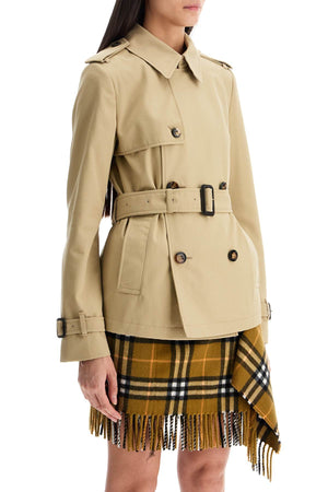 BURBERRY Women's Mini Trench Jacket with Belt