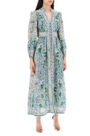 ZIMMERMANN Paisley Print Linen Midi Dress