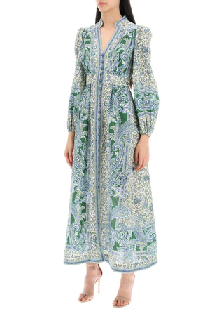 ZIMMERMANN Paisley Print Linen Midi Dress