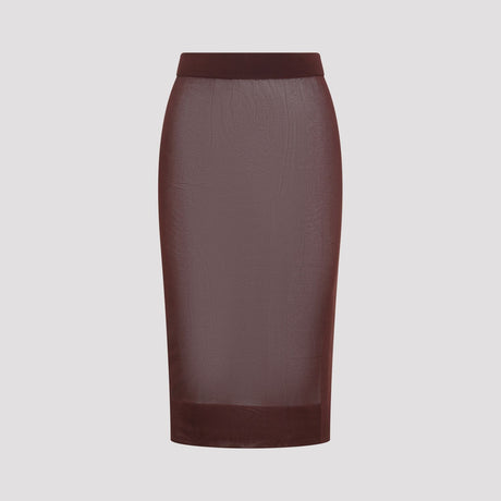 SAINT LAURENT Elegant Viscose Midi Skirt for Women - FW24 Collection