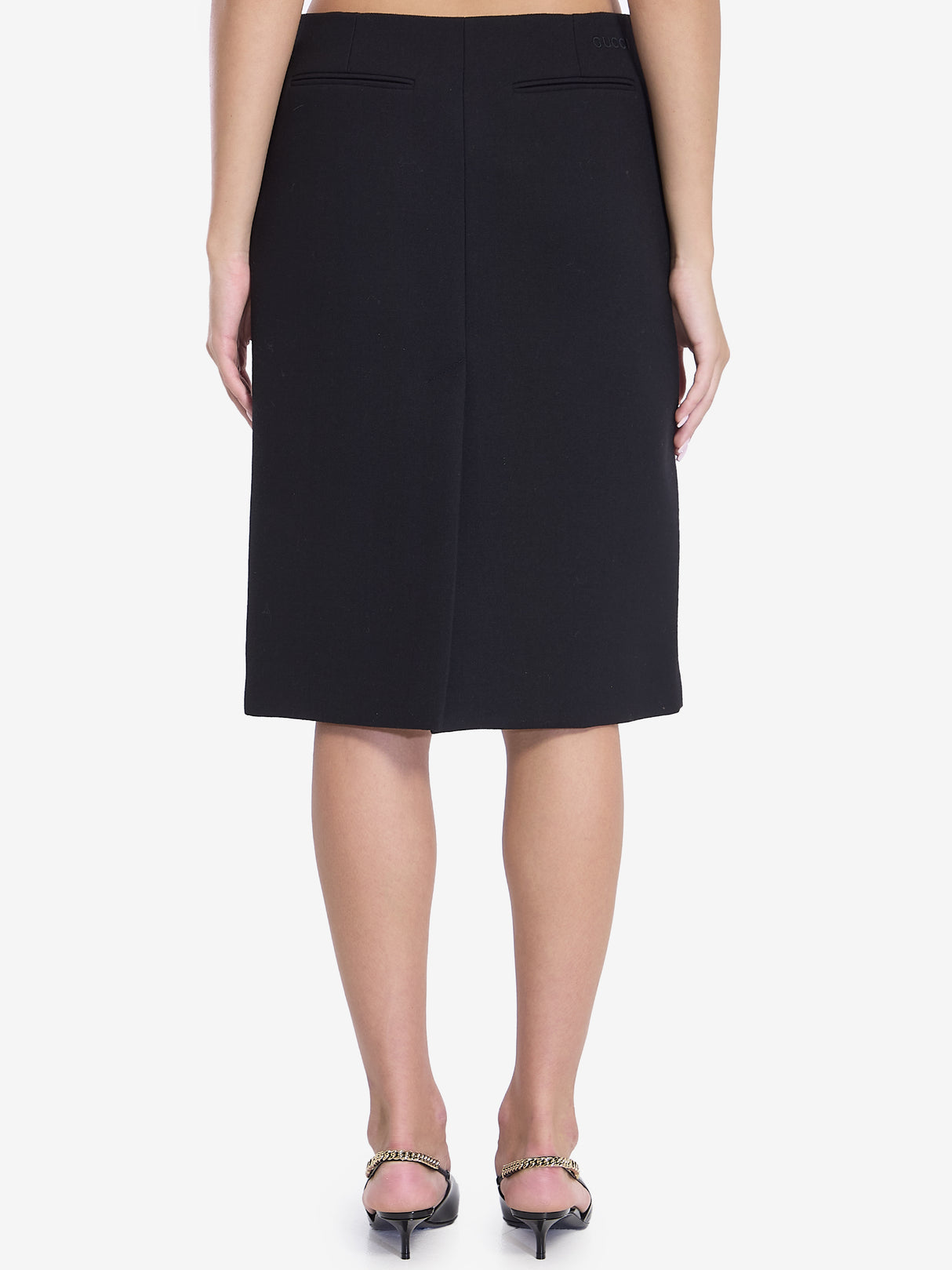 GUCCI Wool Pleated Mini Skirt