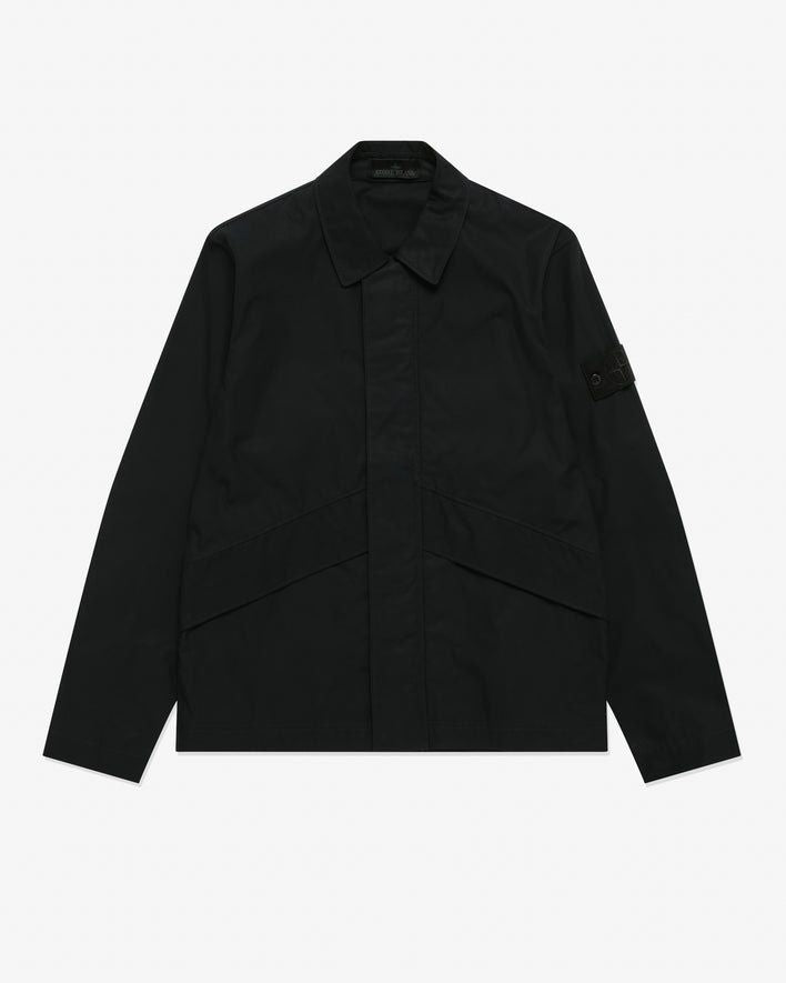 STONE ISLAND Ghost Overshirt - Minimalist Black Style for Men