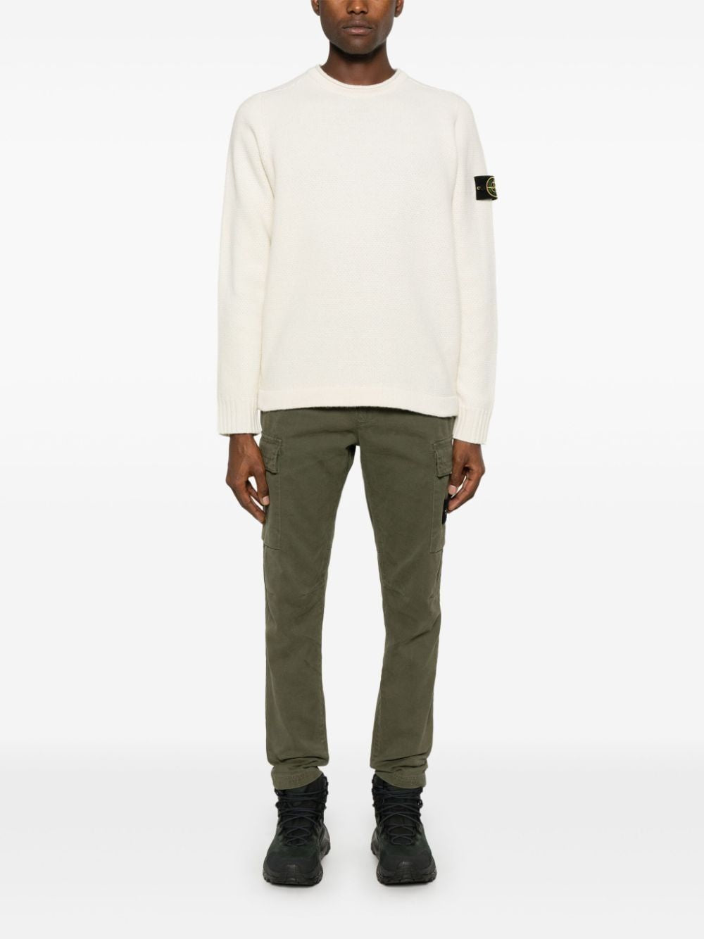 STONE ISLAND Regular Tapered Cotton Trousers