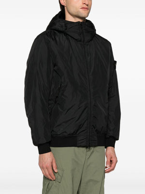 STONE ISLAND Men's Blue Hooded Outerwear Jacket