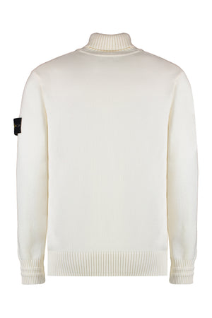 STONE ISLAND WOOL BLEND TURTLENECK SWEATER