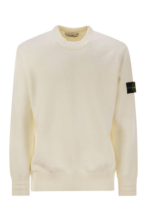 STONE ISLAND Cotton-Blend Crew-Neck Sweater - FW24 Collection