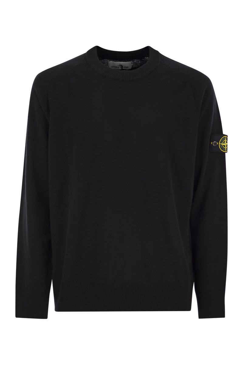 STONE ISLAND RWS-Certified Wool Crew-Neck Sweater for Men