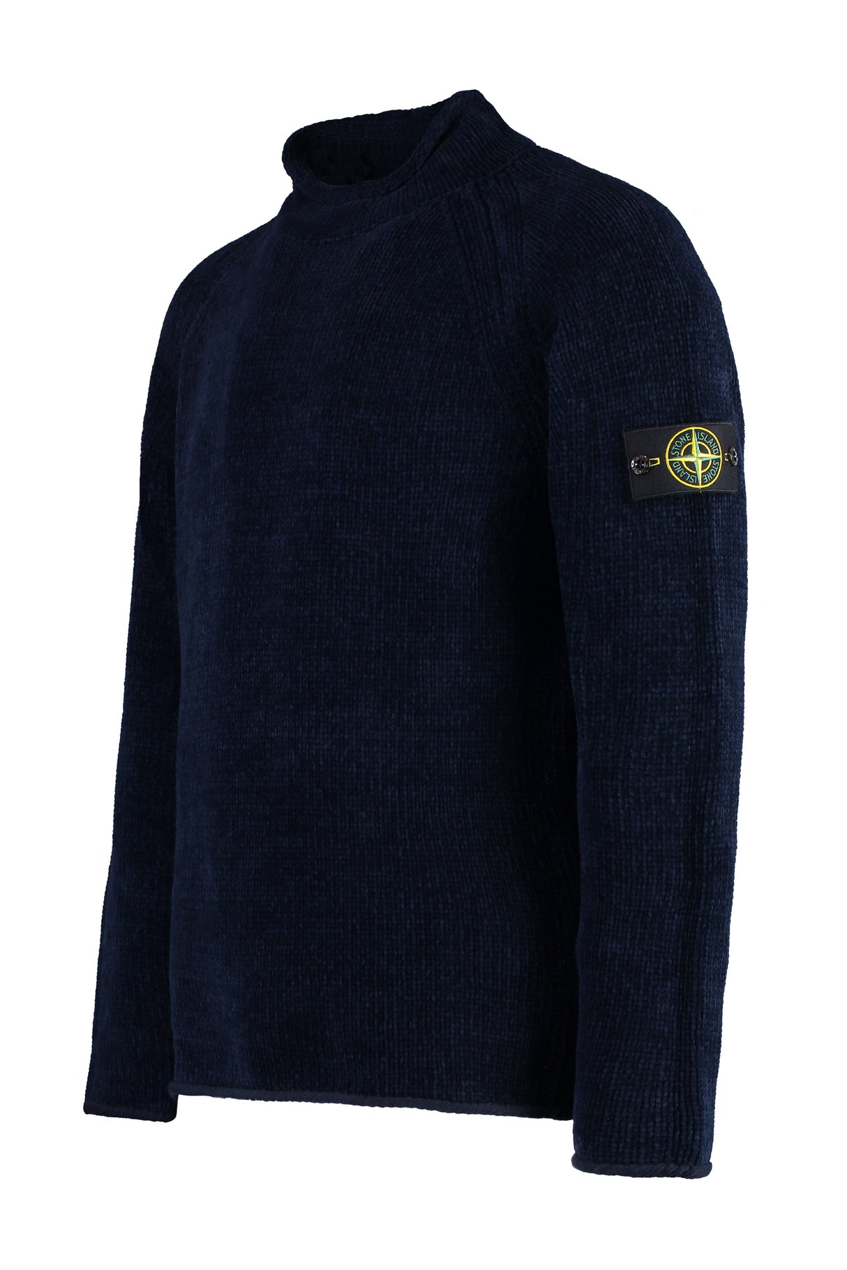 STONE ISLAND Men's Wool Sweater with Logo Patch