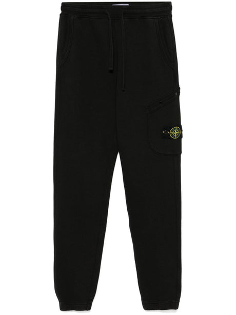 STONE ISLAND Classic Black Sweatshirt Trousers for Men