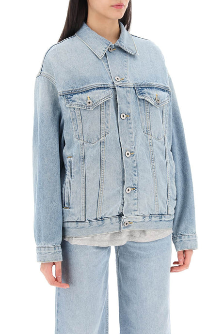 INTERIOR Oversized Denim Jacket with a Faded Wash for Women - SS24