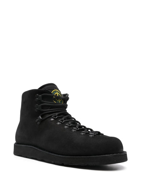 STONE ISLAND Men's Ankle Boots with Detailed Stitching