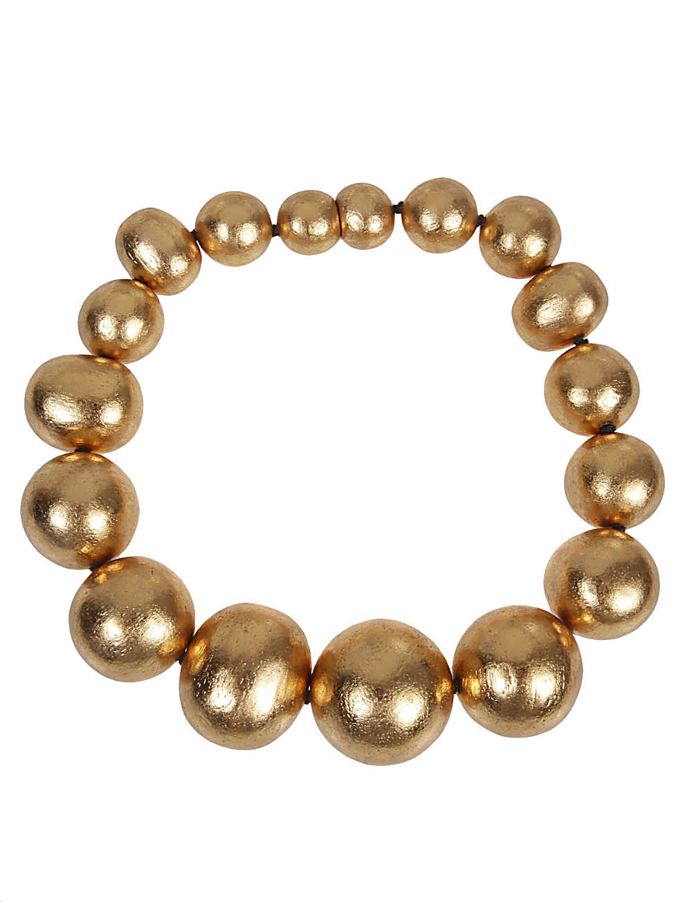 MONIES Luxurious Golden Necklace for Women with Handcrafted Wood Details