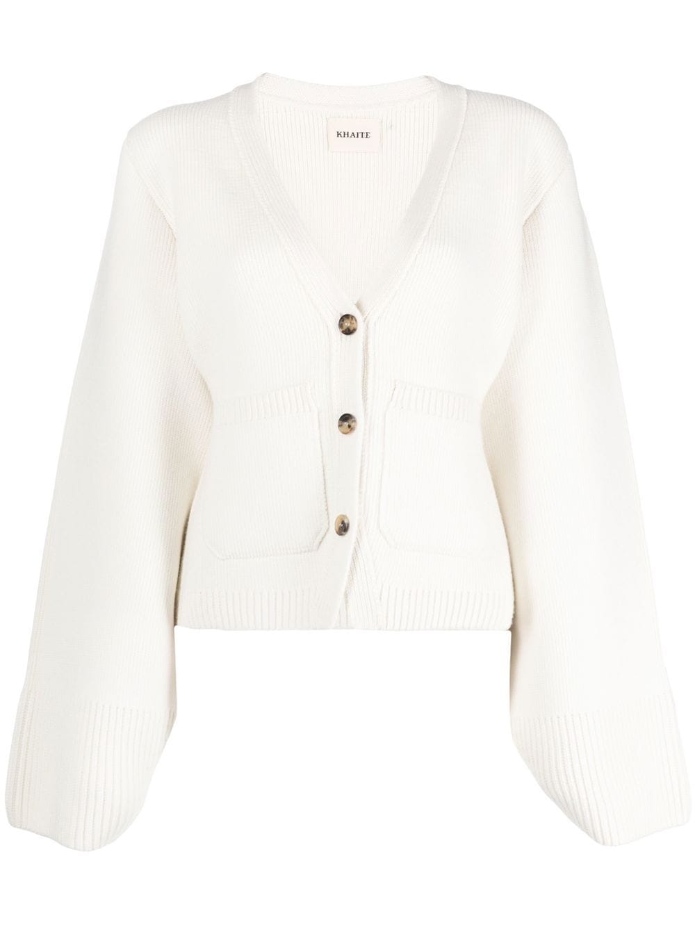 KHAITE Ivory Cashmere Luxury Cardigan