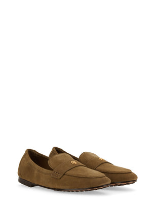 TORY BURCH Suede Moccasin Ballerina Flats