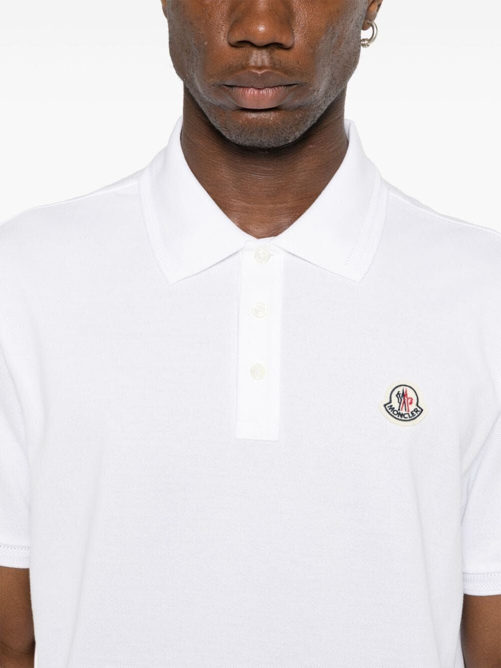 MONCLER Elegant Cotton Polo with Logo Crest