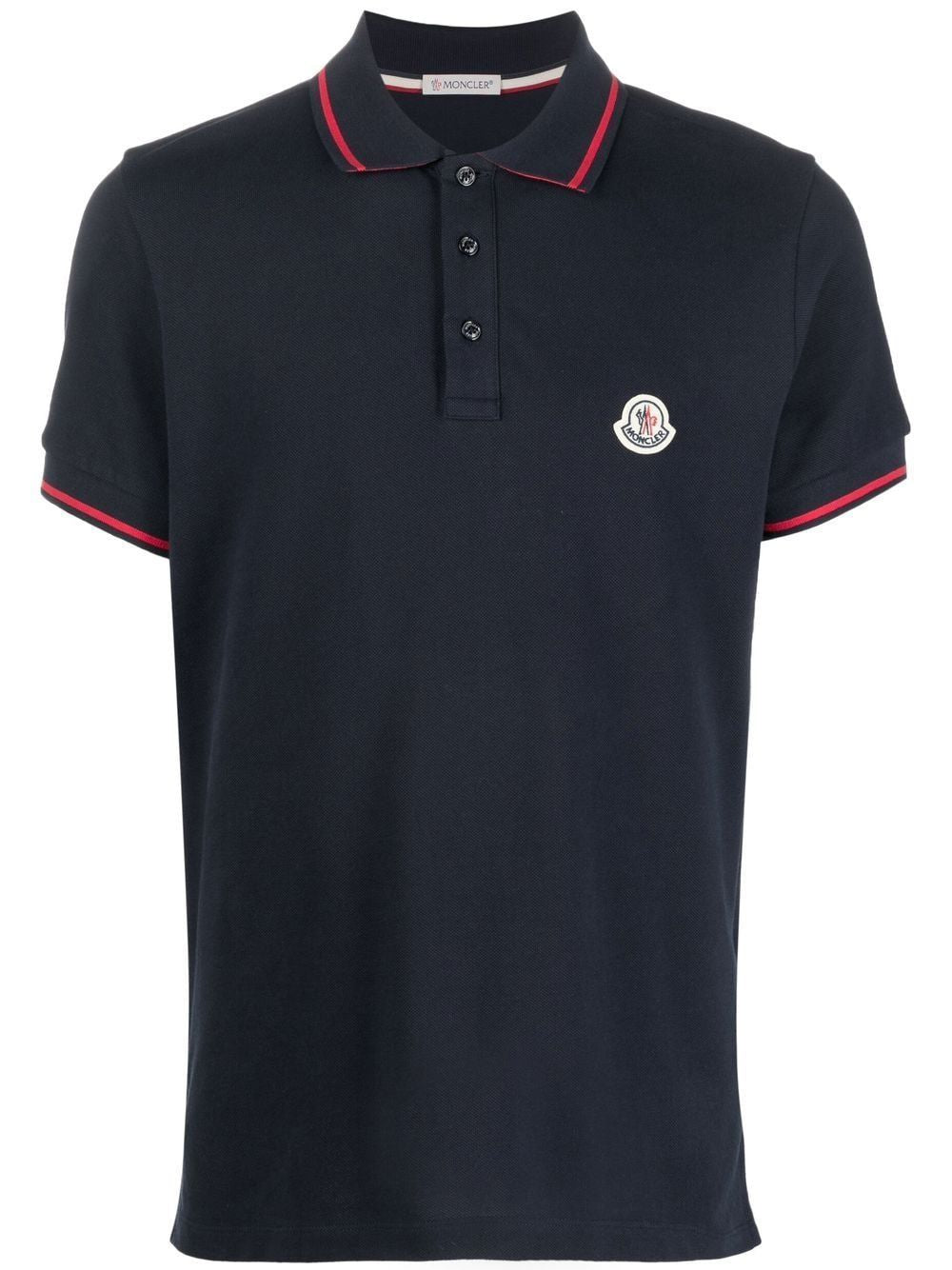 MONCLER Elegant Cotton Polo with Logo Crest