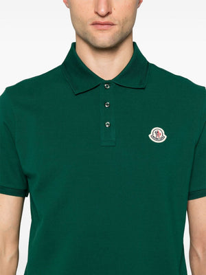 MONCLER Elegant Cotton Polo with Logo Crest