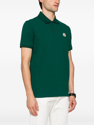 MONCLER Elegant Cotton Polo with Logo Crest