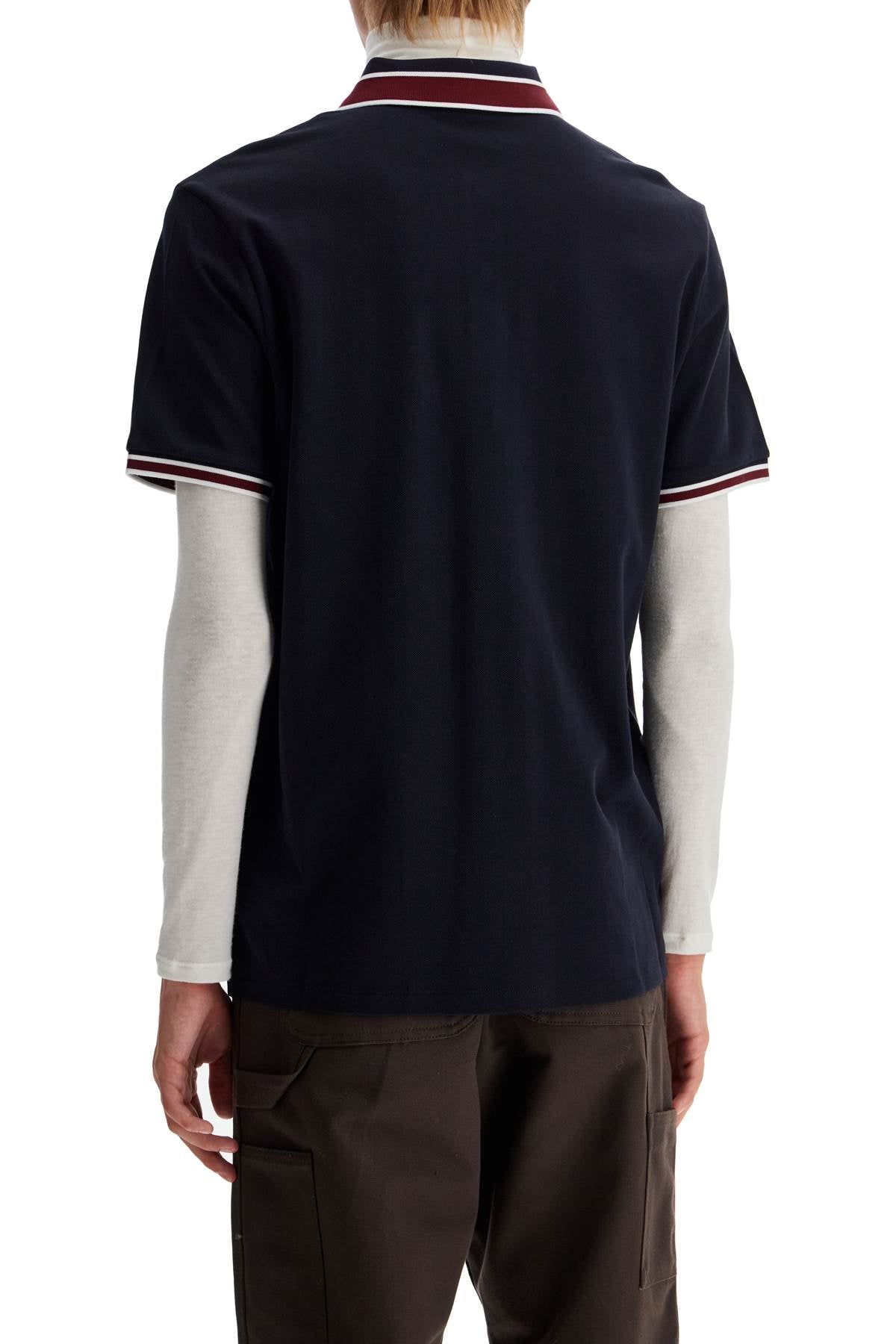 MONCLER Men's Classic Striped Polo Shirt