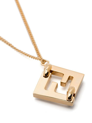 FENDI Forever Metallic Statement Necklace