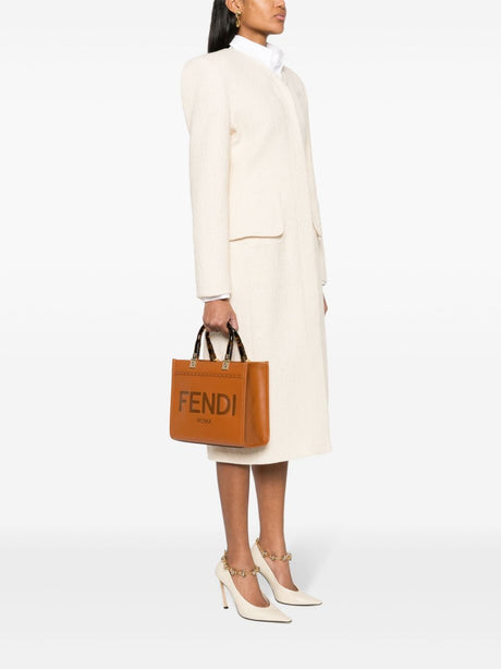 FENDI Stunning Sunshine Small Tote Handbag for Women in White