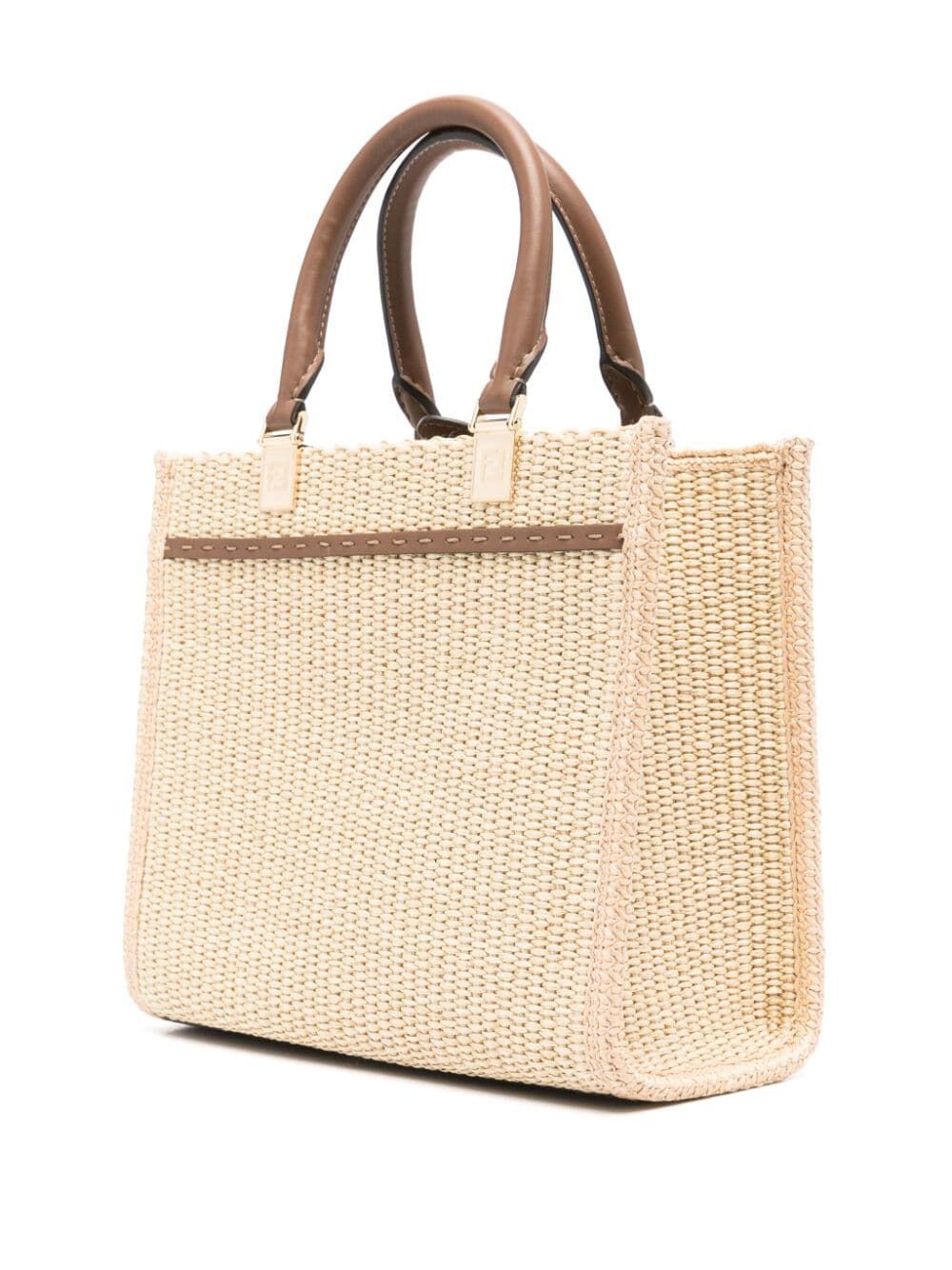 FENDI Sunshine Small Raffia Tote