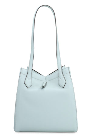 FENDI Light Blue Origami Pebbled Leather Tote Handbag for Women - SS24