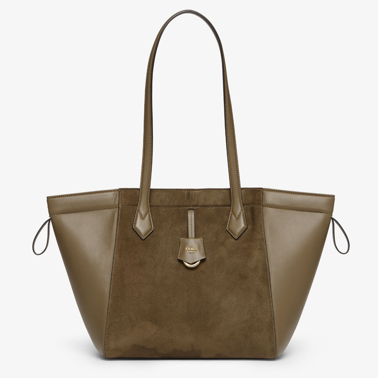 FENDI Origami Medium Handbag in Military Brown