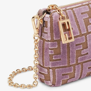 FENDI Mini Pouch Handbag in Luxurious Velvet