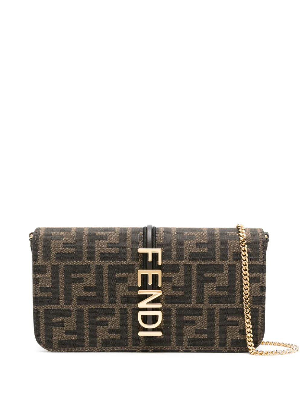 FENDI Mini Wallet on Chain with Signature Print