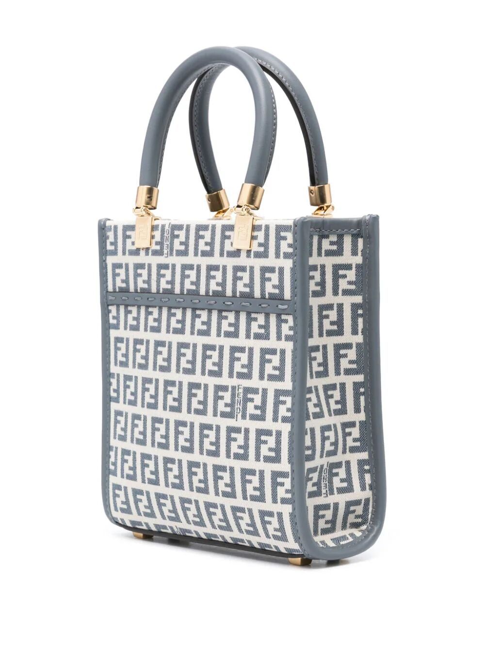 FENDI Blue Jacquard Tote Handbag for Women in SS24 Collection