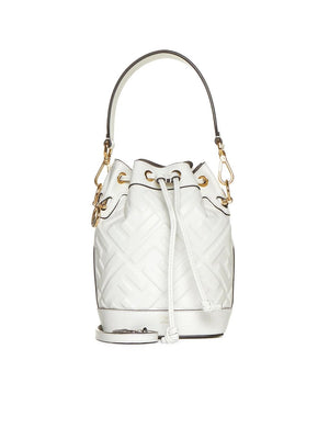 FENDI Mini Embossed Bucket Handbag