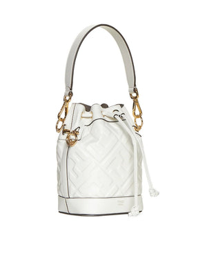 FENDI Mini Embossed Bucket Handbag