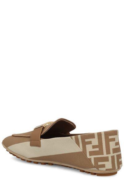 FENDI Luxury Beige Sand Leather Loafers for Women