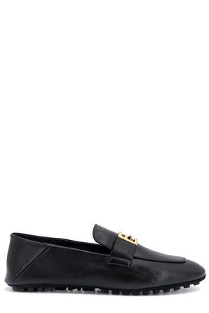 FENDI Elegant Leather Baguette Loafers for Women