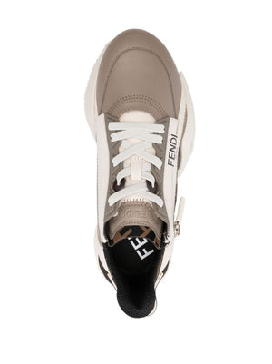 FENDI Flow Low-Top Leather Sneaker