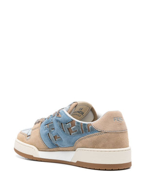 FENDI Suede and Velvet Match Sneakers for Women