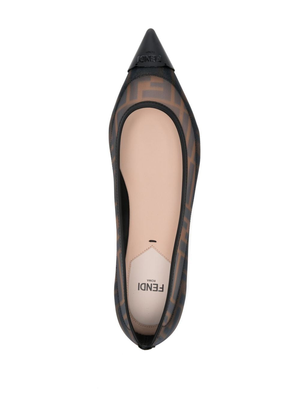 FENDI Chic Mini Internet Print Ballerina Shoes for Women