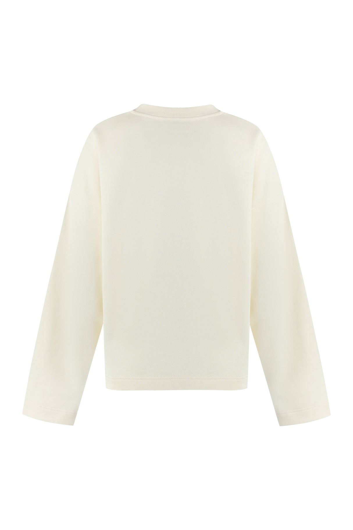 MONCLER White Logo Detail Cotton Sweatshirt for Women