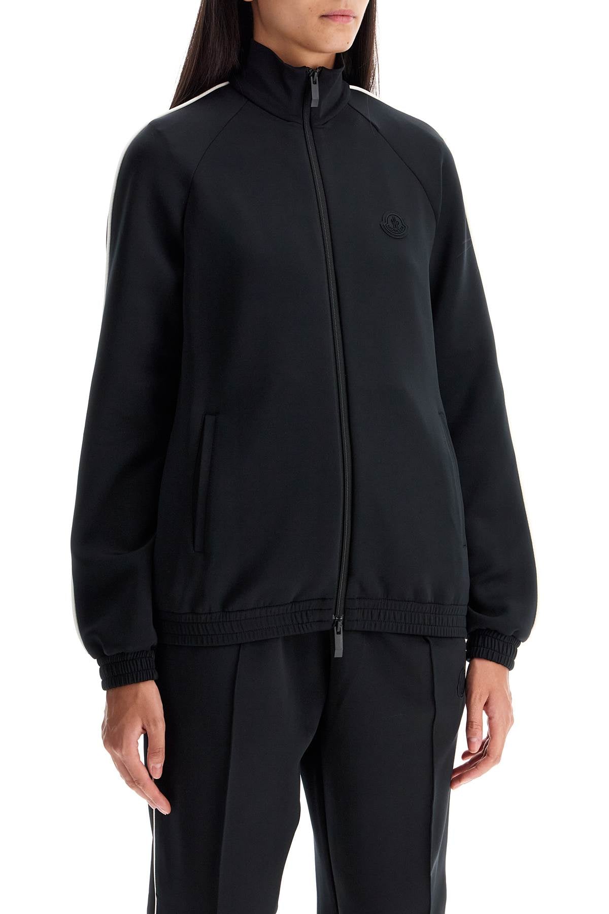 MONCLER High-Neck Zip-Up Sweatshirt for Women - Comfortable Fit, Size XS