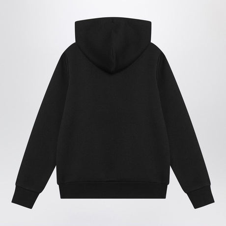 MONCLER Men's Oversized Black Hoodie with Logo