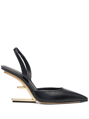 FENDI Elegant Black Dress Shoes for Women with High Heel - Spring/Summer 2024 Collection