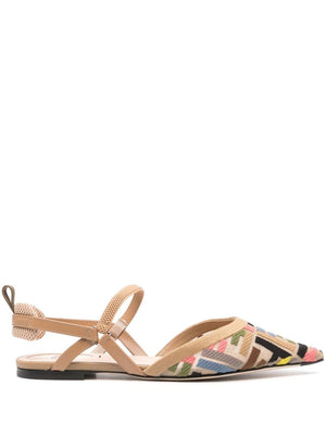 FENDI Elegant Multi-Color Ballerina Flats