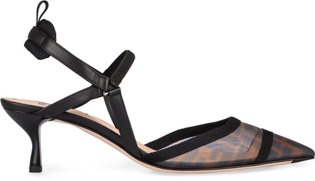 FENDI Chic Sling Back Pumps with Monogram Design