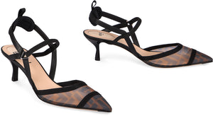 FENDI Chic Sling Back Pumps with Monogram Design