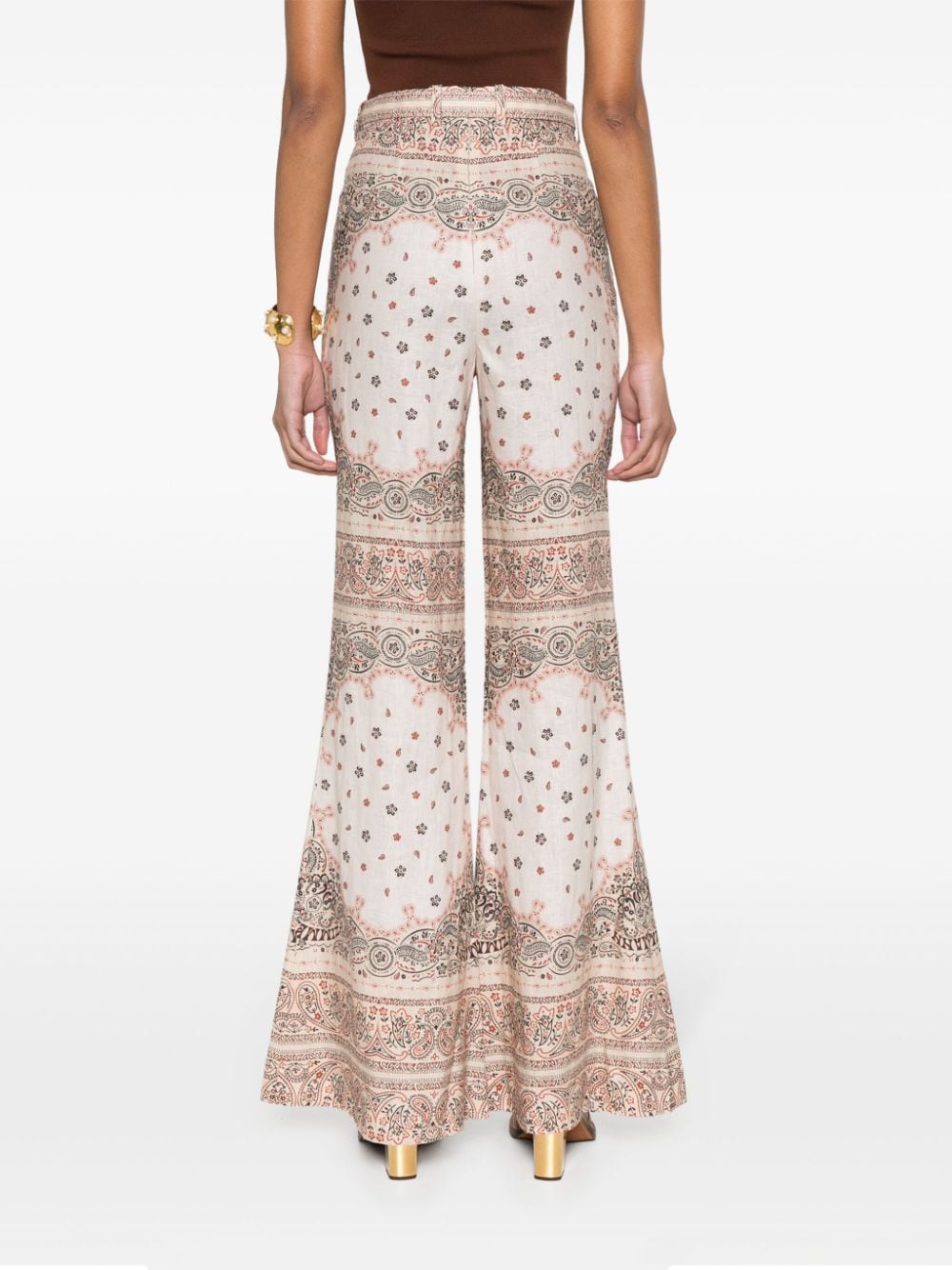 ZIMMERMANN Creambanda Estames Camal Broad Pants for Women