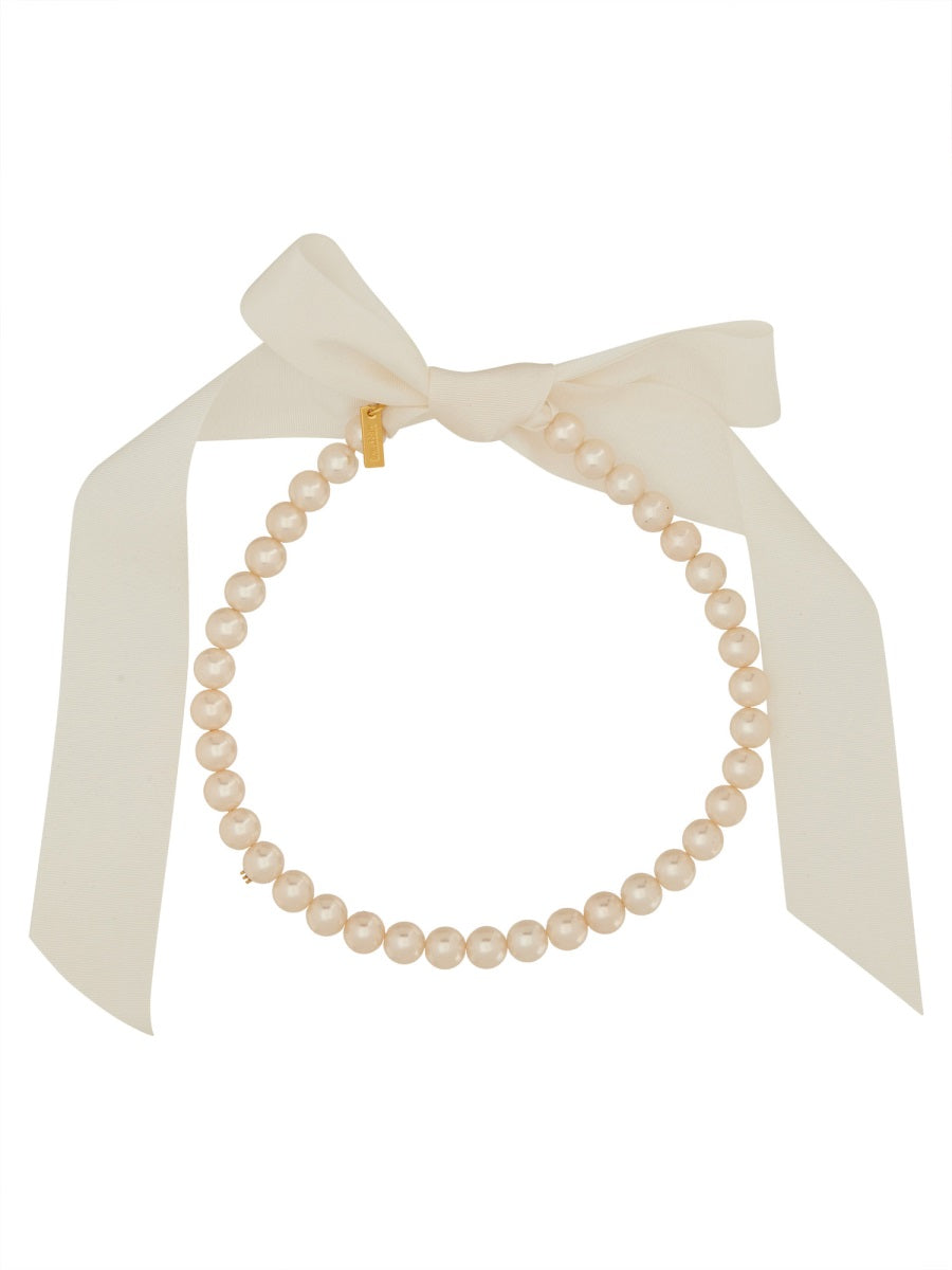 MOSCHINO COUTURE Elegant Pearl-adorned Necklace