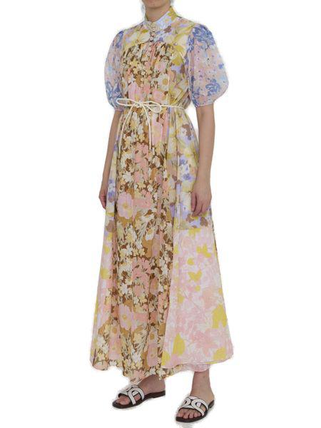 ZIMMERMANN Chic Pop Puff Sleeve Maxi Dress