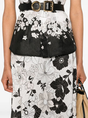 ZIMMERMANN Floral-Print Midi Skirt